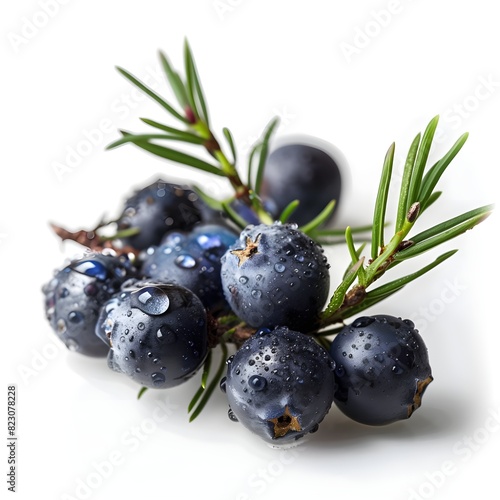 juniper berry on white background