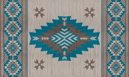 American tribal ethnic native pattern.Traditional Navajo,Aztec,Apache,Southwest and Mexican style fabric pattern.Abstract vector motifs pattern.For fabric,clothing,blanket,carpet,woven,wrap,decoration