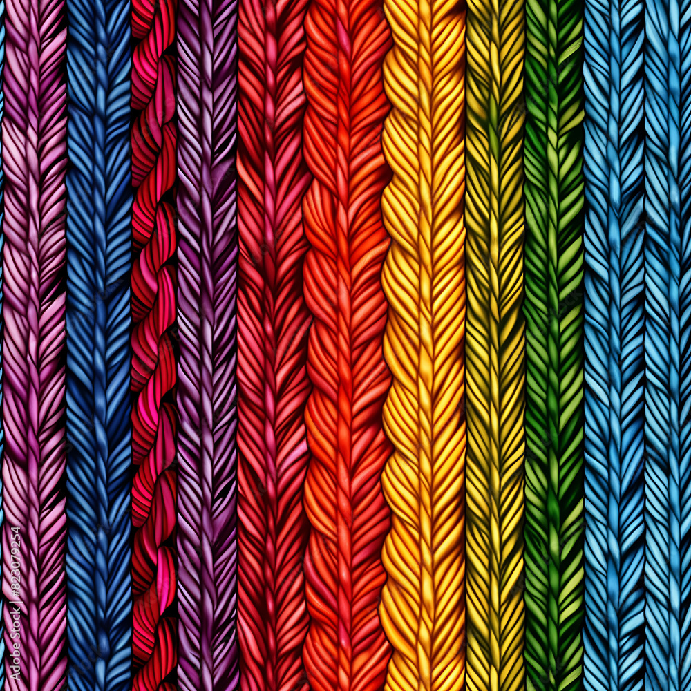 Rainbow Knitting Yarn Fabric Pattern Rainbow Knitting Yarn Fabric Pattern