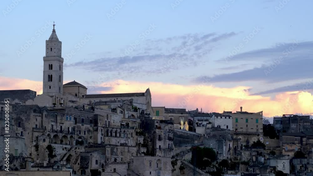 View of the ancient city of Matera, in the region of Basilicata, Southern Italy. View of the ancient city of Matera, in the region of Basilicata, Southern Italy.
