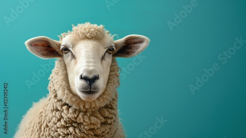sheep on solid background