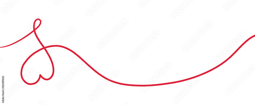 Heart. Abstract love symbol. Continuous line art drawing illustration. Heart. Abstract love symbol. Continuous line art drawing illustration.
