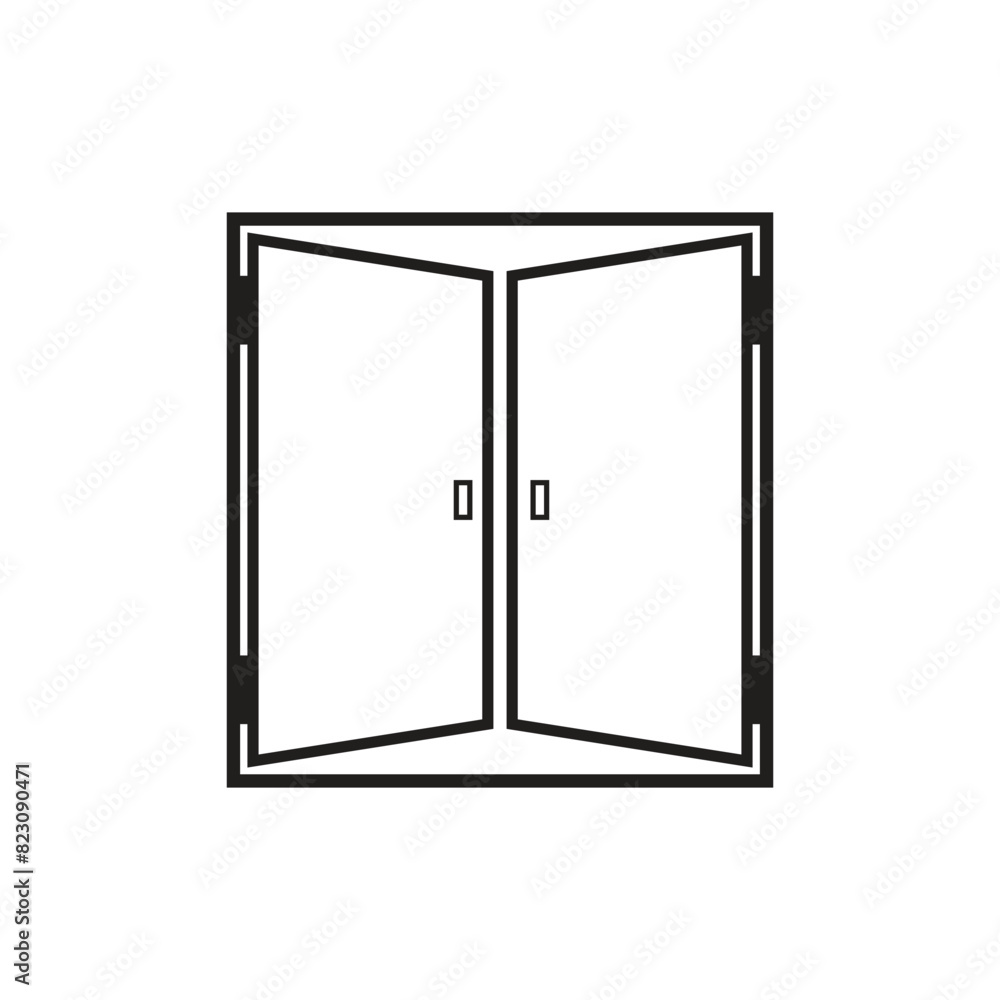 Flat door icon symbol vector Illustration. Flat door icon symbol vector Illustration.