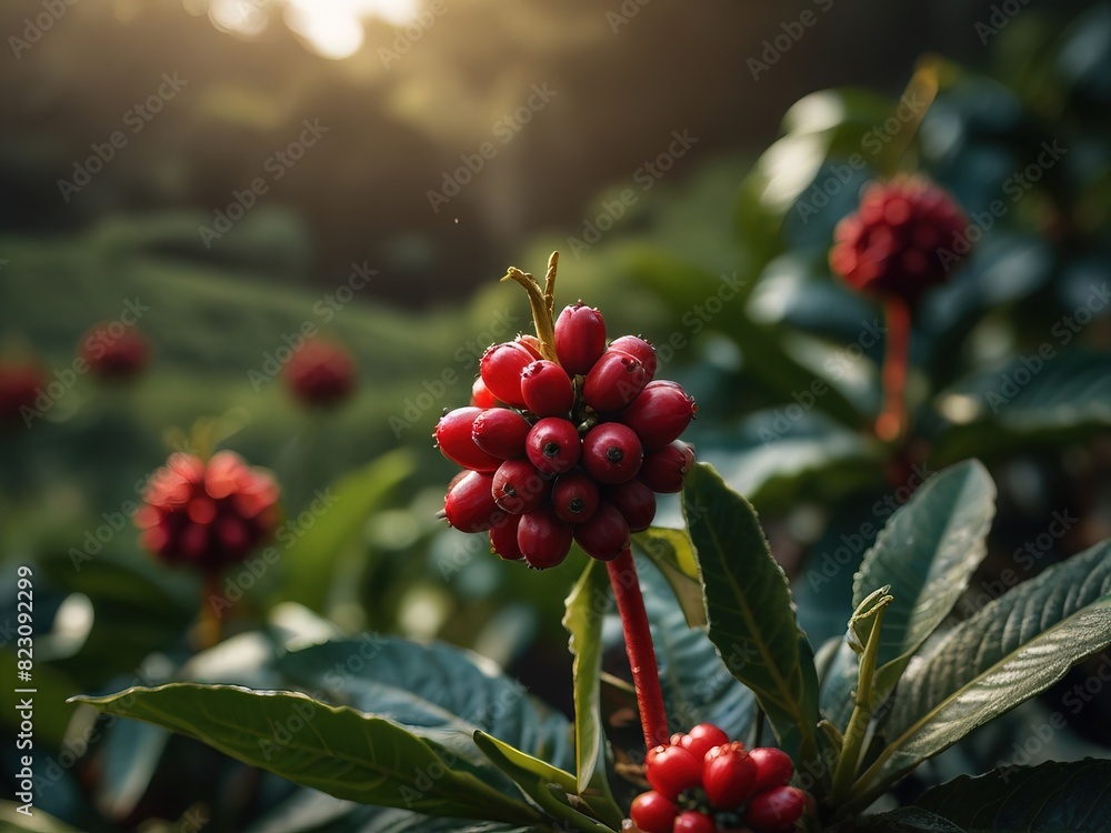 Obraz premium red berries on a branch