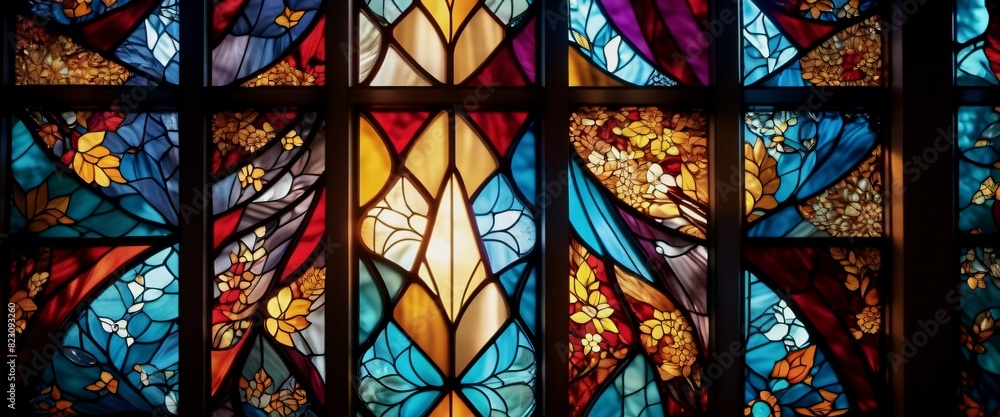 Abstract Stained Glass Effects Emulate the colorful Abstract Stained Glass Effects Emulate the colorful