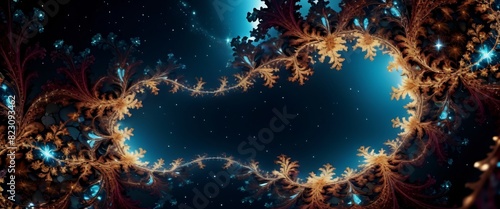 Abstract Fractal Landscapes Create intricate and mesmerizing fra photo