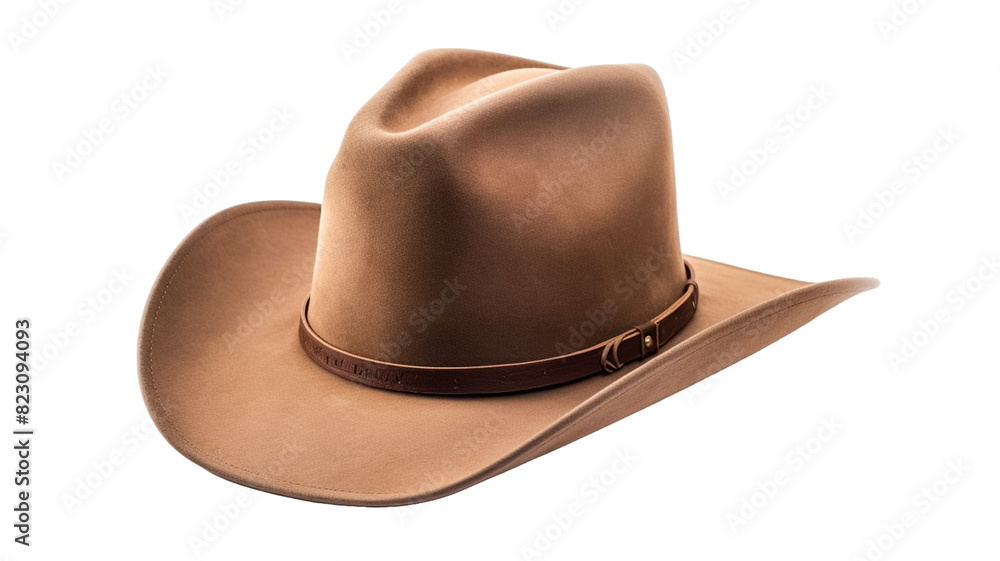 Brown cowboy hat isolated on transparent png background.
Brown cowboy hat isolated on transparent png background.