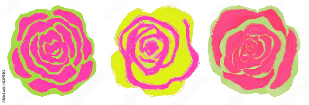 Cute Flower png element set on transparent background Cute Flower png element set on transparent background
