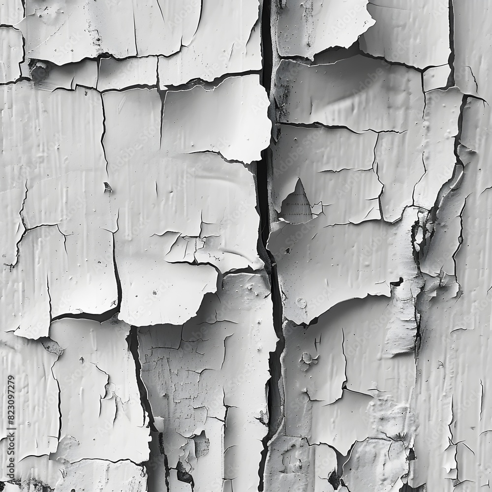 Obraz premium Peeling white paint on wall