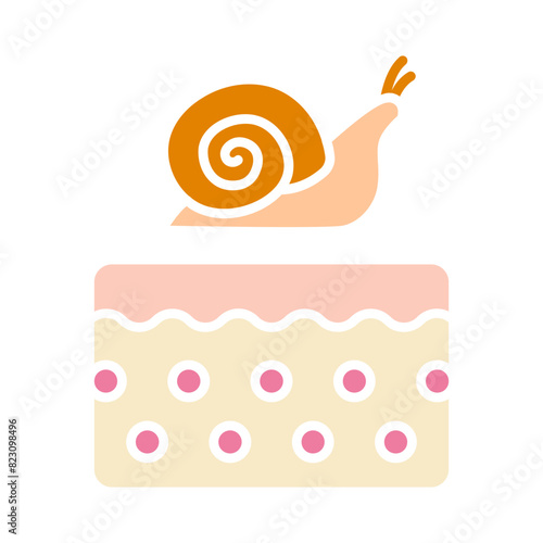 Snail mucin line icon. Cleansing, collagen, acid, exfoliating, moisturizing, rejuvenating, blackheads, pimples, sebum, pores, regimen, epilator, ultrasonic cleaning, cream, sun and cold protection