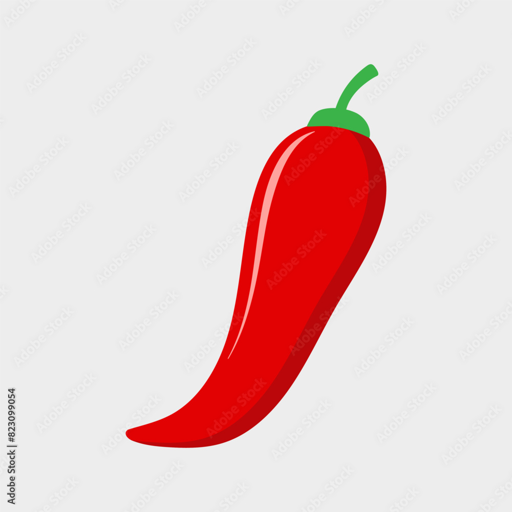 Red Hot Chili Pepper. Hot pepper vector icon.Flat design. Red Hot Chili Pepper. Hot pepper vector icon.Flat design.