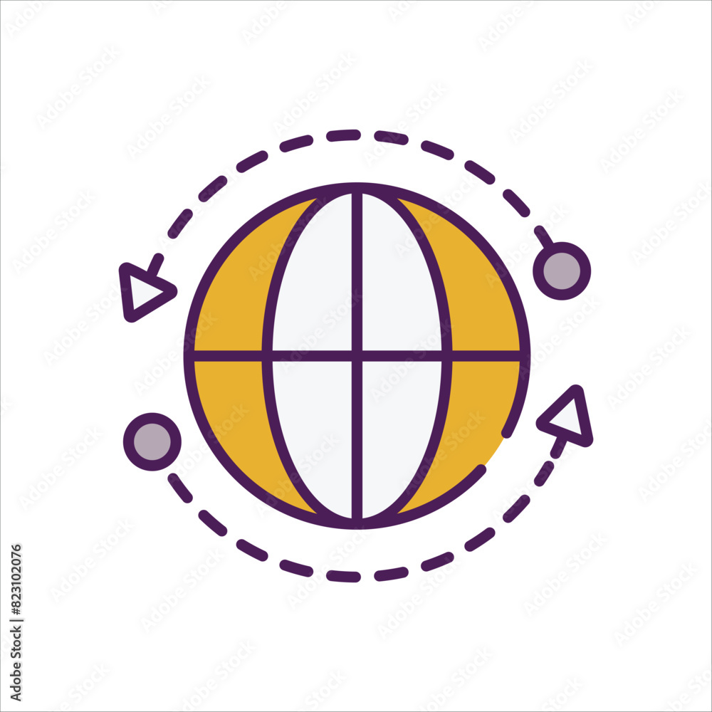 Rotational Motion Icon editable stock vector icon