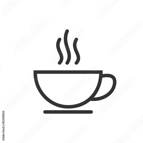 Cup of coffee icon isolated vector illustration.