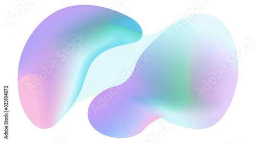 abstract background with pastel waves and shapes  fluidity  gradient  pink  purple  blue and green  glowing  rounded forms that suggest fluidity or movement