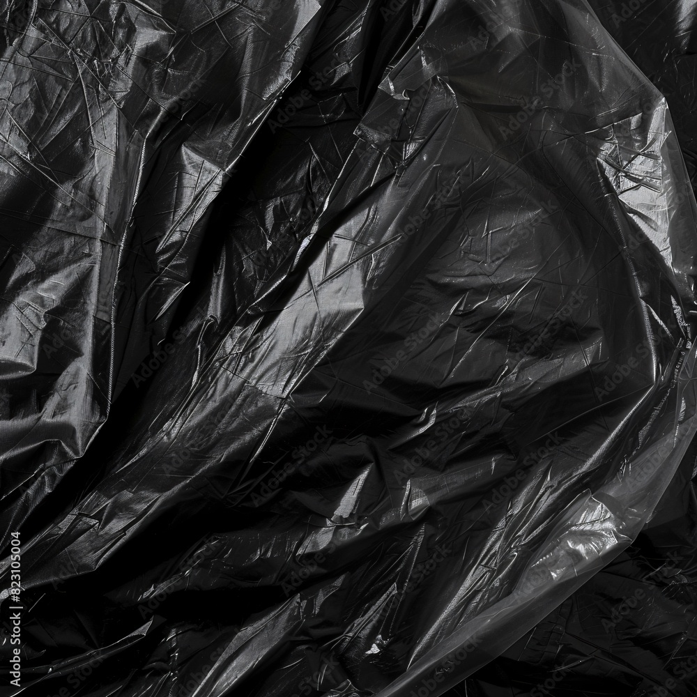 Pile of black plastic bags positioned together Pile of black plastic bags positioned together
