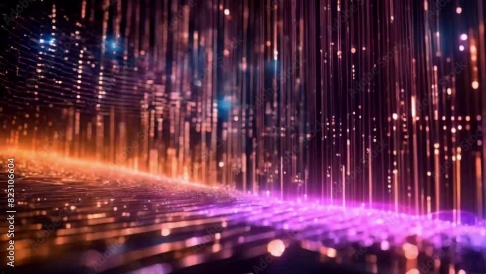 Abstract digital data stream visual. High-speed light particles. Cybersecurity and technology concept.4k JD Abstract digital data stream visual. High-speed light particles. Cybersecurity and technology concept.4k JD