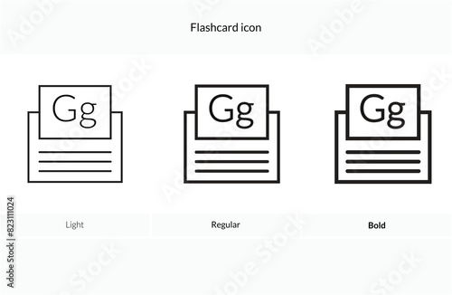 Flashcard icon. words with the letter g for kids learning English vocabulary.