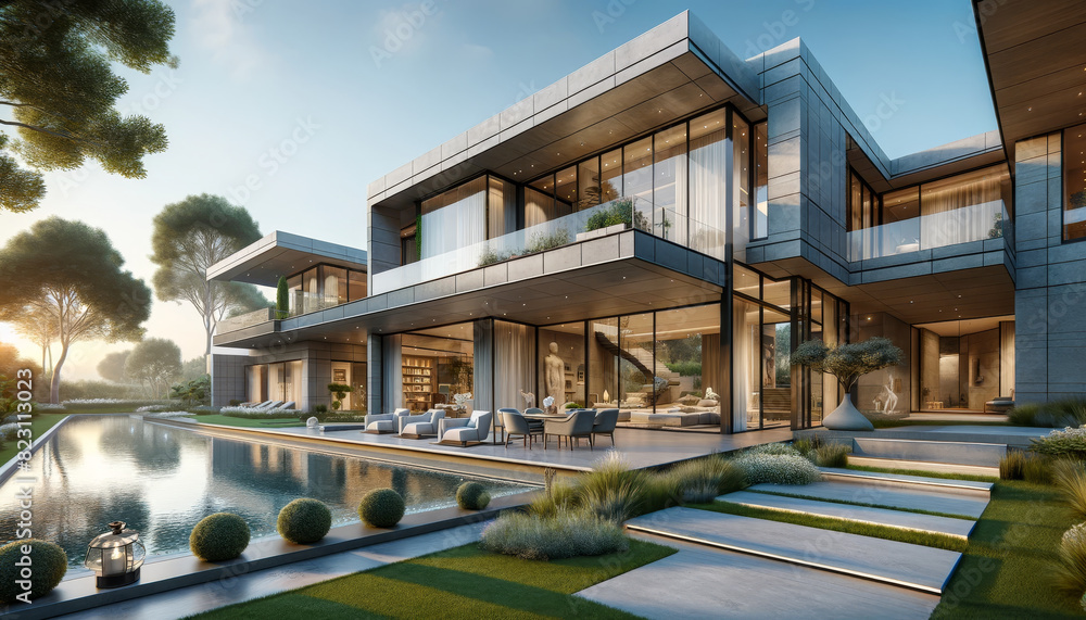 Modern luxurious home, luxury architectural design