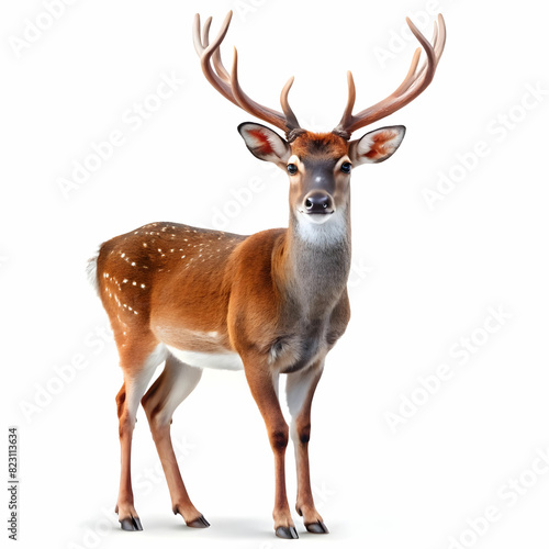 baby deer isolated in white background