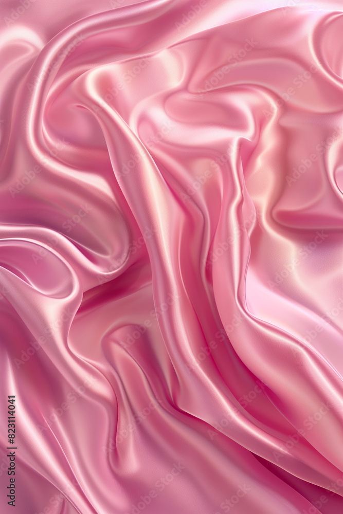 Fototapeta premium Pink Silk Fabric Background