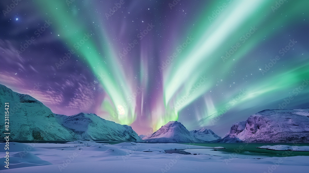 Northern Lights Over Fjords Northern Lights Over Fjords