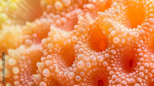 Abstract background with coral color and organic texture.
