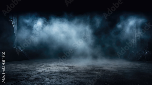 Mysterious Fog-Enshrouded Industrial Scene