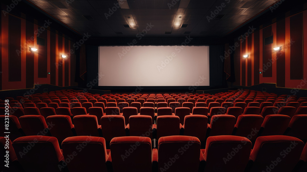 Premiere Ready: Empty Movie Theater Interior