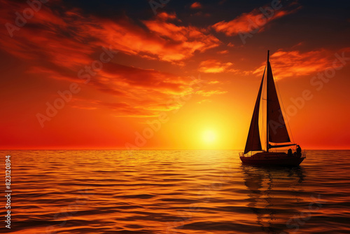 Serene Sunset Sail: Ocean Adventure Awaits
