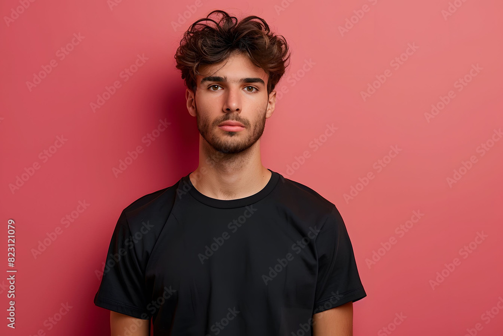 Man with a beard and a black shirt posing for a picture Man with a beard and a black shirt posing for a picture