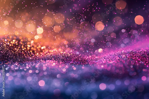 Close up of glittery purple and blue background photo
