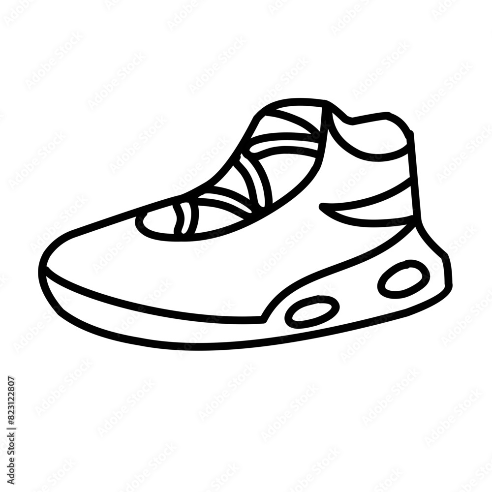 shoes sneaker outline drawing 