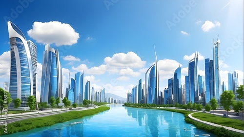 Concept of environmental technology and modern cities. objectives for sustainable development. SDGs. #823123482