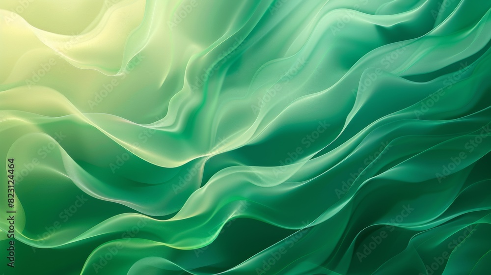 Modern background of a fluid dynamic gradient in green Modern background of a fluid dynamic gradient in green