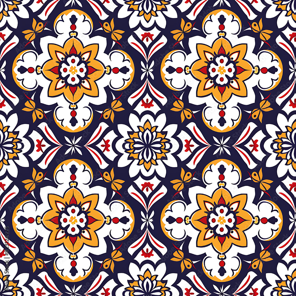 Seamless Mexican Talavera Pattern Seamless Mexican Talavera Pattern