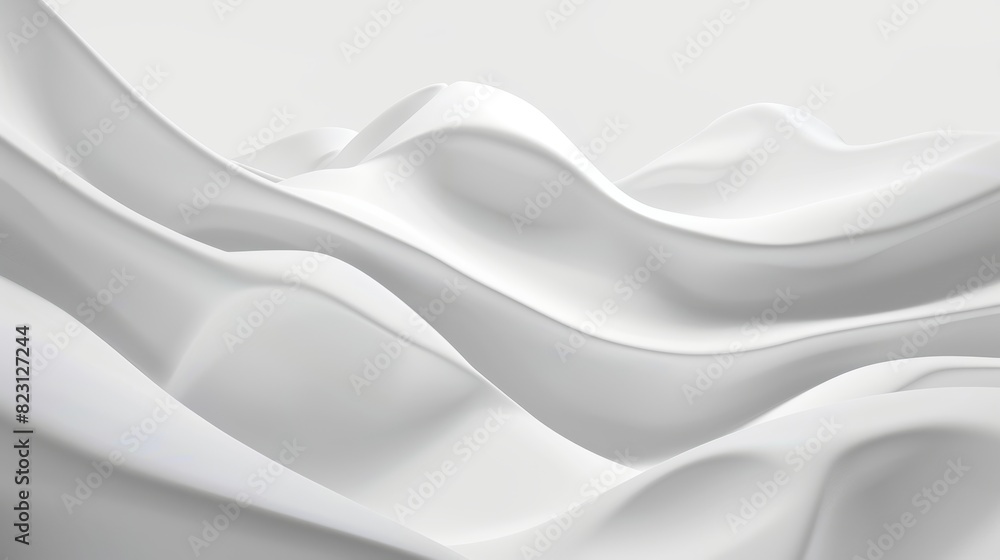 The minimalist design has an abstract white background rendered in 3D The minimalist design has an abstract white background rendered in 3D