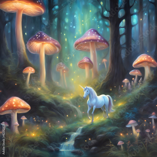 A whisper of magic, Revealing the secret kingdom of the Unicorn in the forest
