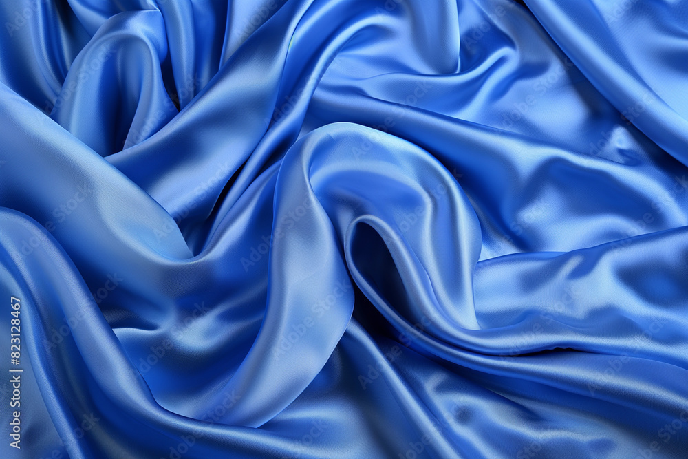 Obraz premium Blue Silk Fabric Background