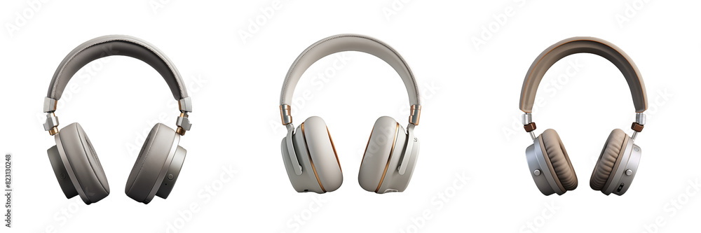 Elegant Headphone with Transparent Background cutout, PNG file Elegant Headphone with Transparent Background cutout, PNG file