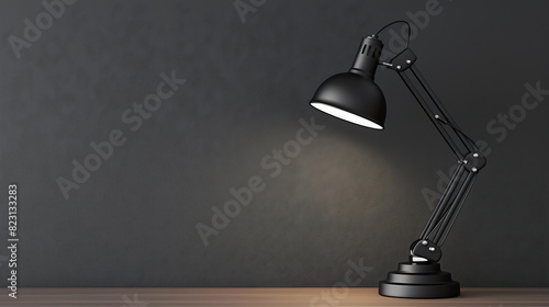 Work desk lamp Brightly lit devices facilitate reading and other activities photo