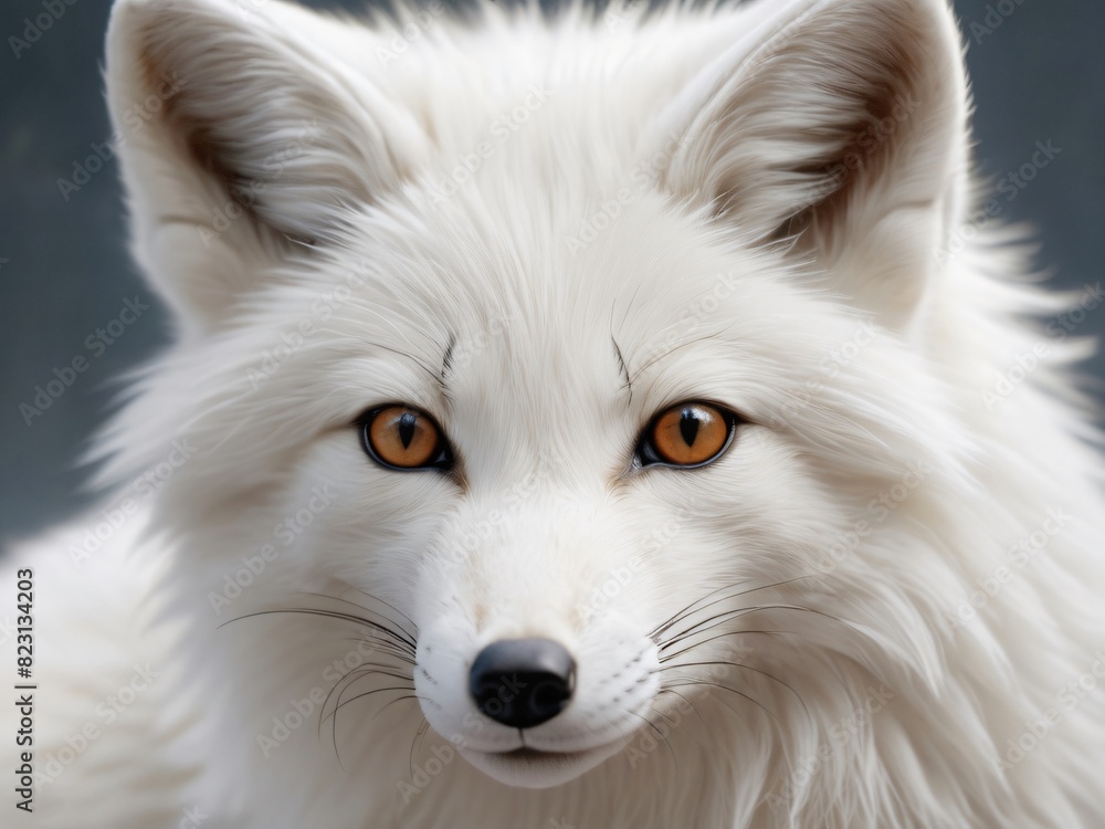 Naklejka premium portrait of a white fox