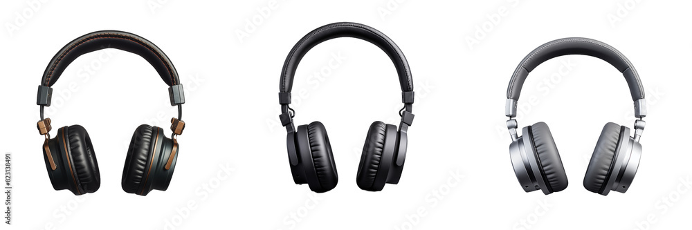 Elegant Headphone with Transparent Background cutout, PNG file Elegant Headphone with Transparent Background cutout, PNG file