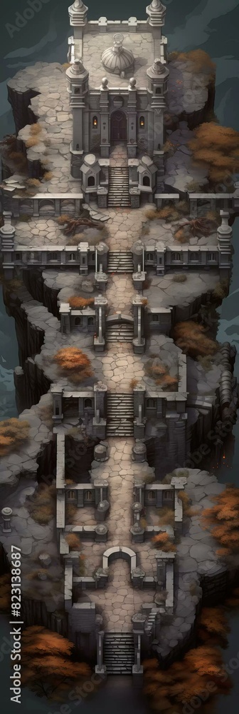 DnD Battlemap Demon Fortress of the Shadow Kin. DnD Battlemap Demon Fortress of the Shadow Kin.