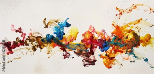 Vibrant Abstract Smoke Patterns On A White Background