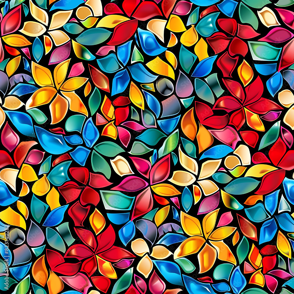 Stained Glass Colorful seamless patterns Stained Glass Colorful seamless patterns