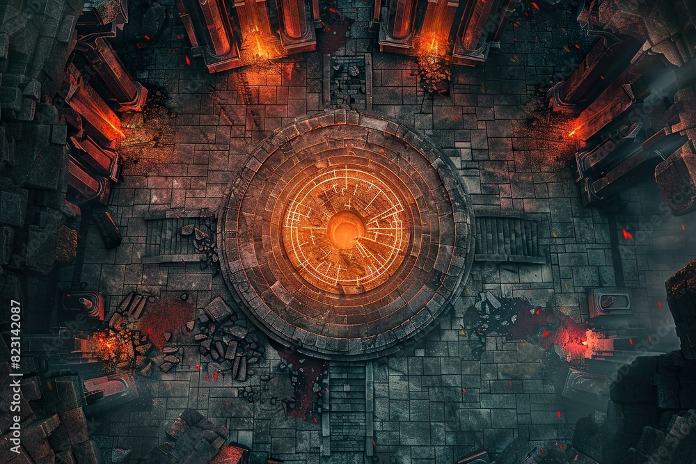 DnD Battlemap Demon Altar Battlemap - Mysterious and eerie altar in the ...