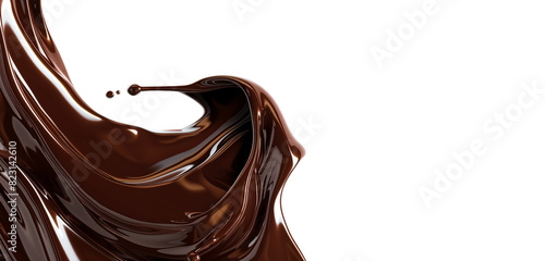 Isolated rich chocolate brown abstract billboard on a clean white background. photo