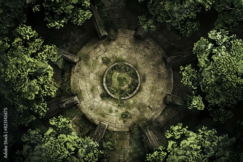 DnD Battlemap Druid Circle Battlemap Style - Mysterious Forest Setting