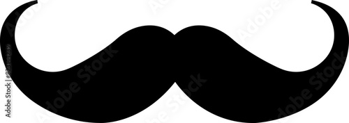 Vector mustache icon background. Masculine, male, father fashion element on white.