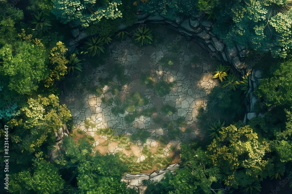 DnD Battlemap Elven Forest Clearing Battlemap.